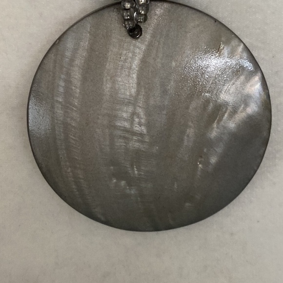 Gray Seashell Black Seed Beaded Bohemian Summer Beach Caribbean Necklace - Picture 7 of 15